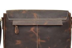 Leather Men Vintage Coffee Messenger Bag Shoulder Bag for Men - imessengerbags