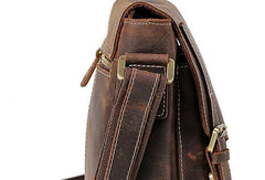 Cool Leather Men Vintage Coffee Messenger Bag Shoulder Bags for Men