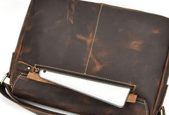 Leather Men Vintage Coffee Messenger Bag Shoulder Bag for Men - imessengerbags