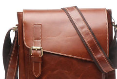 Cool Leather Men Vintage Coffee Messenger Bag Shoulder Bags for Men