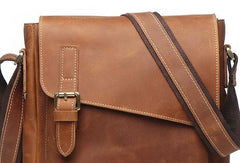 Cool Leather Men Vintage Coffee Messenger Bag Shoulder Bags for Men
