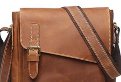 Cool Leather Men Vintage Coffee Messenger Bag Shoulder Bags for Men