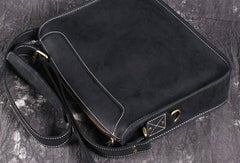 Cool Leather Men Vintage Coffee Messenger Bag Shoulder Bags for Men - imessengerbags