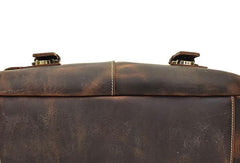 Leather Men Vintage Coffee Messenger Bag Shoulder Bag for Men - imessengerbags