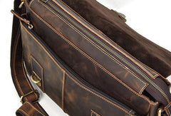 Leather Men Vintage Coffee Messenger Bag Shoulder Bag for Men - imessengerbags