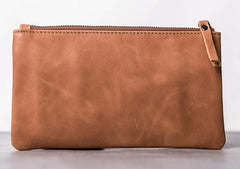 Leather Men Zipper Slim Wallet Phone Clutch Long Wallets for Men - imessengerbags