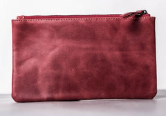 Leather Men Zipper Slim Wallet Phone Clutch Long Wallets for Men - imessengerbags