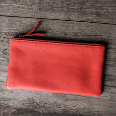 Leather Men Zipper Slim Wallet Phone Clutch Long Wallets for Men - imessengerbags