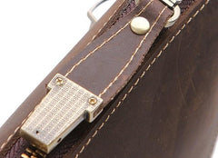 Leather Men Zipper Wristlet Wallet Clutch Long Wallets for Men