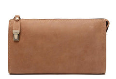 Leather Men Zipper Wristlet Wallet Clutch Long Wallets for Men