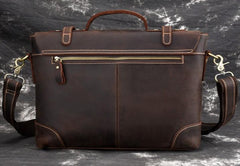 Leather Mens 13inch Laptop Bag Briefcase Work Handbag Business Bag for Men - imessengerbags