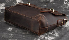 Leather Mens 13inch Laptop Bag Briefcase Work Handbag Business Bag for Men - imessengerbags