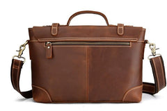 Leather Mens 13inch Laptop Bag Briefcase Work Handbag Business Bag for Men - imessengerbags