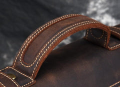 Leather Mens 13inch Laptop Bag Briefcase Work Handbag Business Bag for Men - imessengerbags