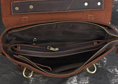 Leather Mens 13inch Laptop Bag Briefcase Work Handbag Business Bag for Men - imessengerbags