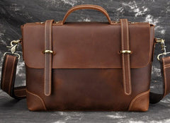 Leather Mens 13inch Laptop Bag Briefcase Work Handbag Business Bag for Men - imessengerbags