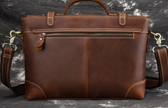 Leather Mens 13inch Laptop Bag Briefcase Work Handbag Business Bag for Men - imessengerbags