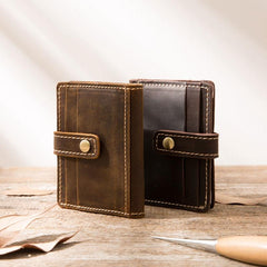 Leather Mens Card Holder Slim Front Pocket Wallets Card Wallet for Men - imessengerbags