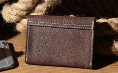 Leather Mens Card Wallet Black Small Card Wallet for Men - imessengerbags