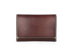Leather Mens Card Wallet Front Pocket Wallet Envelope Cool Small Change Wallet for Men