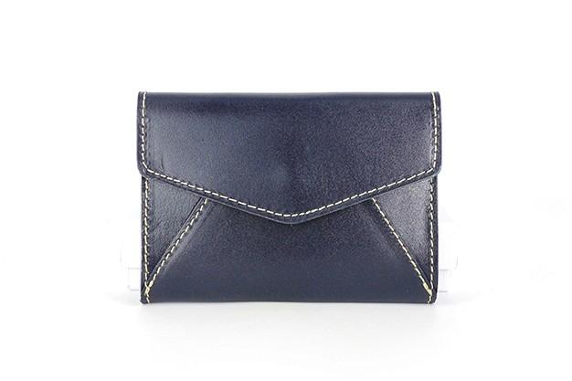 Leather Mens Card Wallet Front Pocket Wallet Envelope Cool Small Change Wallet for Men