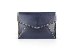Leather Mens Card Wallet Front Pocket Wallet Envelope Cool Small Change Wallet for Men