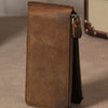 Leather Mens Clutch Vintage Coffee Brown Multi Card Phone Wallet for Men - imessengerbags