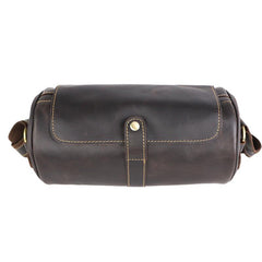 Leather Mens Cool Barrel Sling Bag Crossbody Bag for men