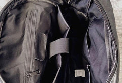 Mens Leather Cool Black Backpack for School Travel Bag Hiking Bag For Men - imessengerbags