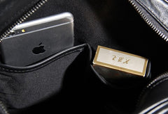 Leather Mens Cool Black Messenger Bag Shoulder Bag Crossbody Bag for Men - imessengerbags