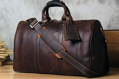 Leather Mens Cool Large Weekender Bag Travel Bag for Men