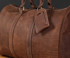 Leather Mens Cool Large Weekender Bag Travel Bag for Men - imessengerbags