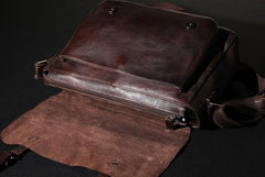 Leather Mens Cool Messenger Bag Shoulder Bag Vintage Crossbody Bag for Men