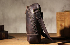 Leather Mens Cool Shoulder Bag Vintage Purse Messenger Bag Crossbody Bag for Men