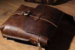 Leather Mens Cool Shoulder Bag Vintage Purse Messenger Bag Crossbody Bag for Men - imessengerbags