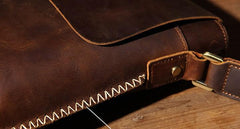 Leather Mens Cool Shoulder Bag Vintage Purse Messenger Bag Crossbody Bag for Men - imessengerbags