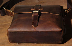 Leather Mens Cool Shoulder Bag Vintage Purse Messenger Bag Crossbody Bag for Men - imessengerbags