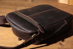 Leather Mens Cool Shoulder Bag Vintage Purse Messenger Bag Crossbody Bag for Men