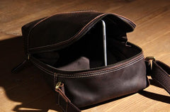 Leather Mens Cool Shoulder Bag Vintage Purse Messenger Bag Crossbody Bag for Men