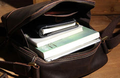 Leather Mens Cool Shoulder Bag Vintage Purse Messenger Bag Crossbody Bag for Men