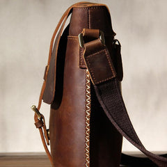 Leather Mens Cool Shoulder Bag Vintage Purse Messenger Bag Crossbody Bag for Men - imessengerbags