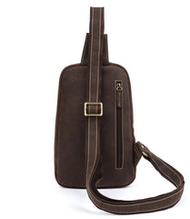Leather Mens Cool Sling Bag Crossbody Bag Chest Bag for men - imessengerbags
