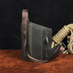 Leather Mens Cool Sling Bag Crossbody Bag Chest Bag for men - imessengerbags
