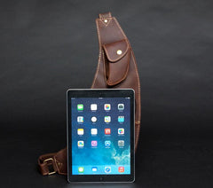 Leather Mens Cool Sling Bag Crossbody Bag Chest Bag for men - imessengerbags