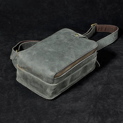 Leather Mens Cool Sling Bag Crossbody Bag Chest Bag for men