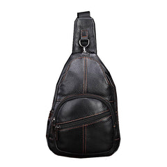 Leather Mens Cool Sling Bag Crossbody Bag Chest Bag for men