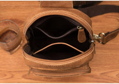 Leather Mens Cool Sling Bag Crossbody Bag Chest Bag for men