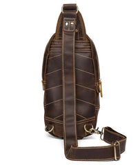 Leather Mens Cool Sling Bag Crossbody Bag Chest Bag for men - imessengerbags