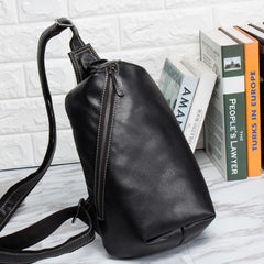 Leather Mens Cool Sling Bag Crossbody Bag Chest Bag for men - imessengerbags