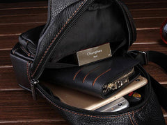 Leather Mens Cool Sling Bag Crossbody Bag Chest Bag for men